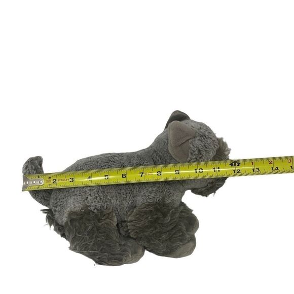 Toys R US Schnauzer Dog Plush 12" Realistic Terrier Puppy Scotty Gray Fluffy - Picture 9 of 11